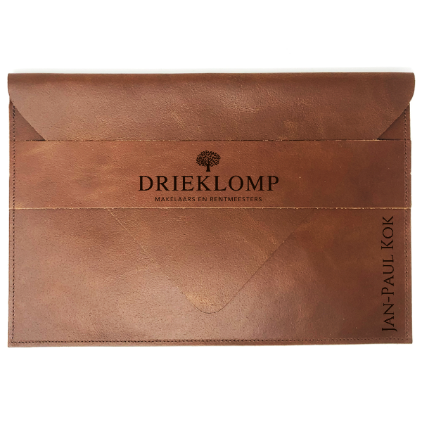 Leather laptop sleeve 16" Brown