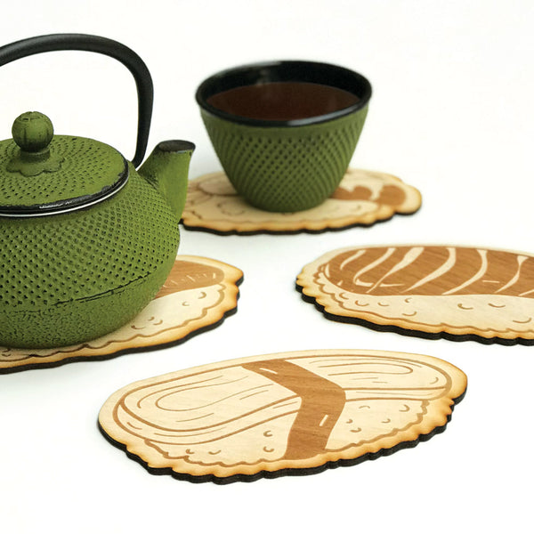 Engraving wooden coasters | Sushi