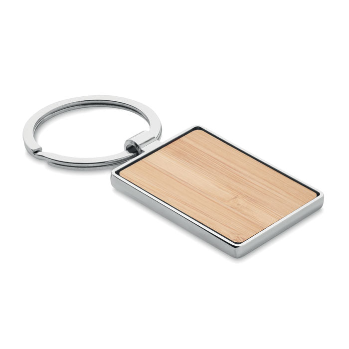 Bamboo key ring rectangle