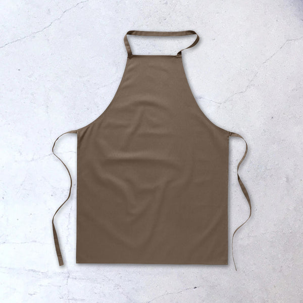 Kitchen apron brown cotton