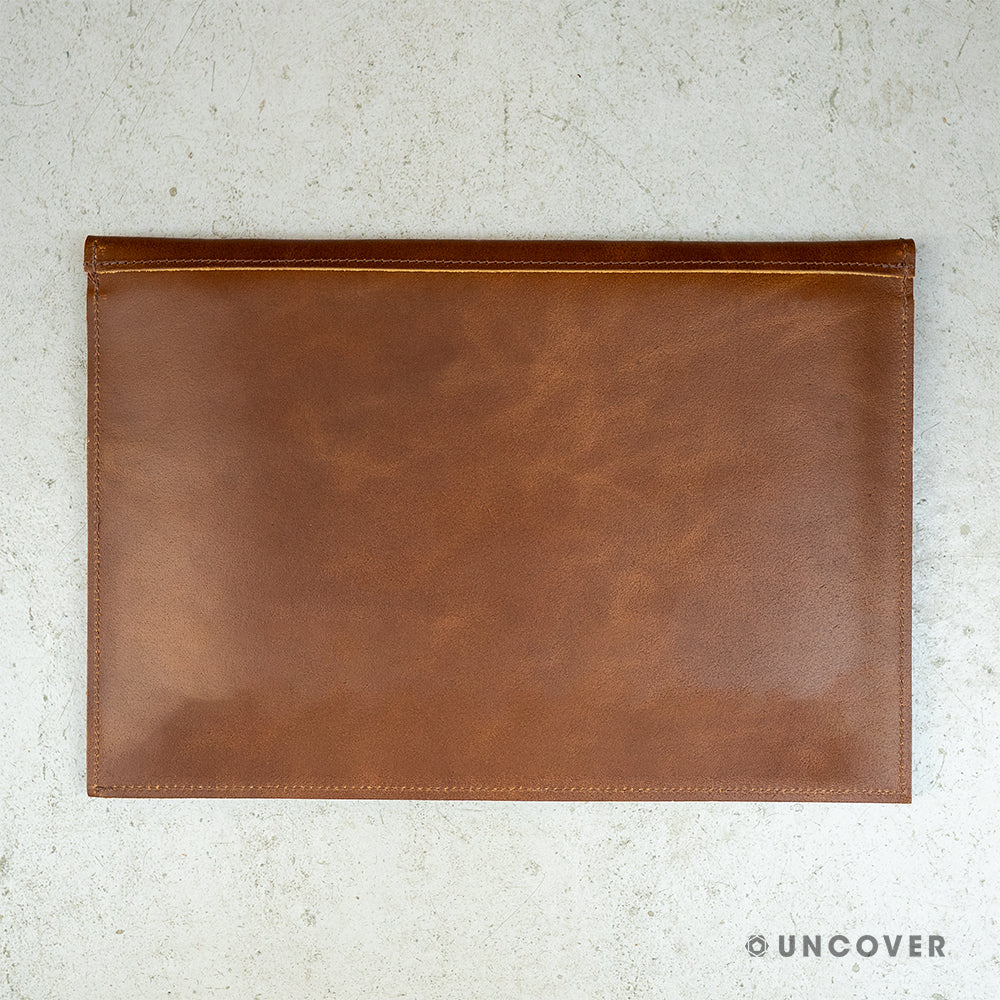 Back brown handmade laptop or tablet sleeve
